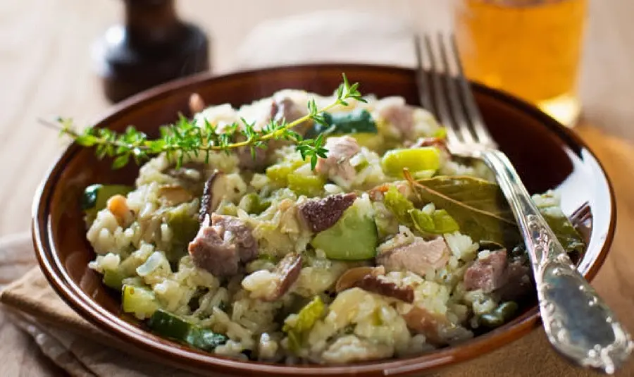 Receta para preparar Filete de ternera sobre risotto de espinacas y gorgonzola